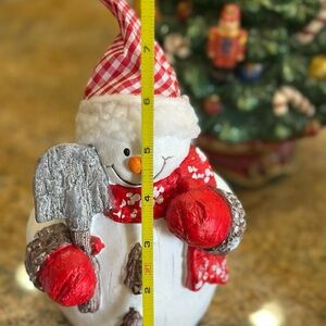 Red and White Snowmen Decor set